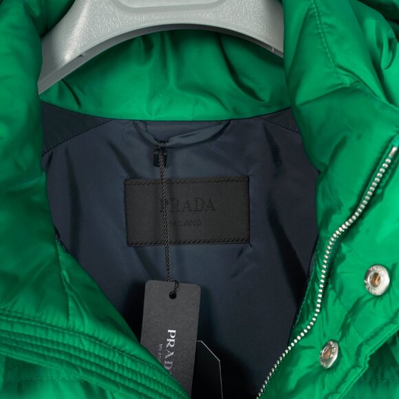 Prada Green Nylon Hooded Puffer Jacket - Picture 12 of 14